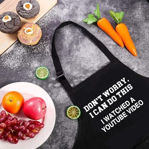 Rosoz Funny BBQ Black Chef Aprons - Image 2