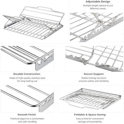 Adjustable V-Shaped Chicken Roasting Rack - Image 5