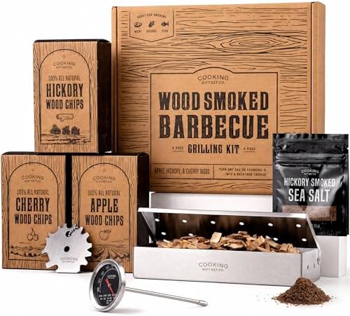 Grilling Accessories BBQ Smoker Box Grill Kit by CookingGiftSetCo