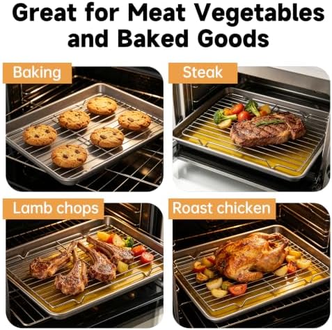 Roasting Rack for 9x13 Inch Pan, Stainless Steel Cooling Racks - Image 7