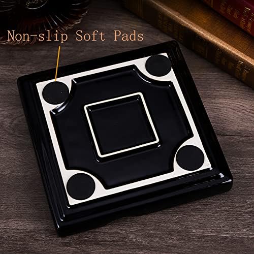 Cigar Ashtray Large Ceramic Cigarettes Ash Tray Black Cigars Ashtrays - Image 4