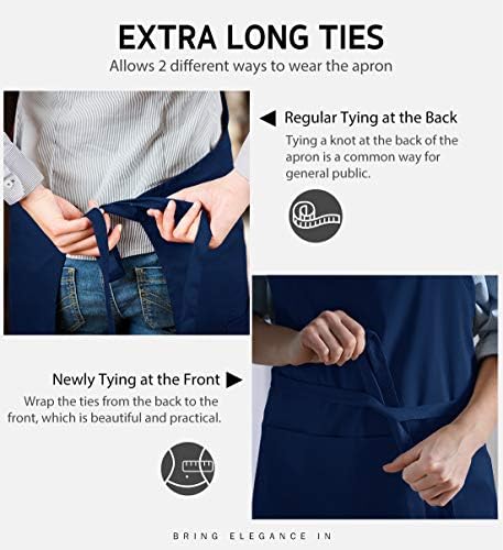 Syntus Apron for Men Women, Adjustable Cooking Kitchen Apron - Image 5