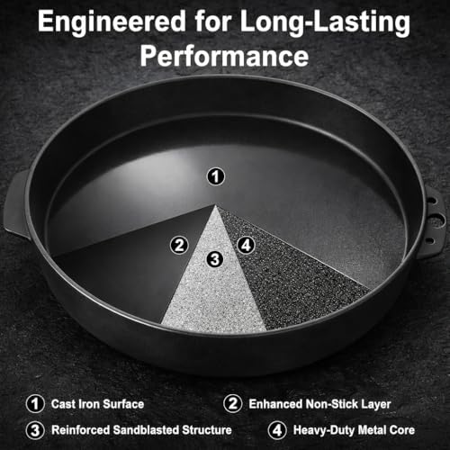 Griddles for Weber Kettle Grill Accessories 22 inch 7421 Round Cast Iron - Image 6