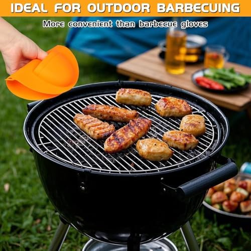 Silicone BBQ Grill Mitts, Non-Slip Cooking Mitts - Image 6