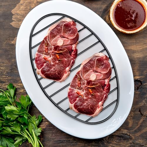 Oval Roasting Rack with Integrated Feet, Non-Stick Coating, Baking Rack Easy to - Image 6