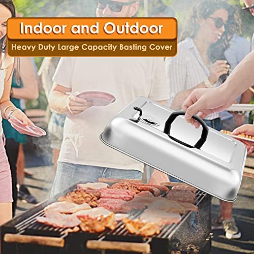 Leonyo 13x9 Inch Basting Cover for Griddle Grill, Melting Dome - Image 6