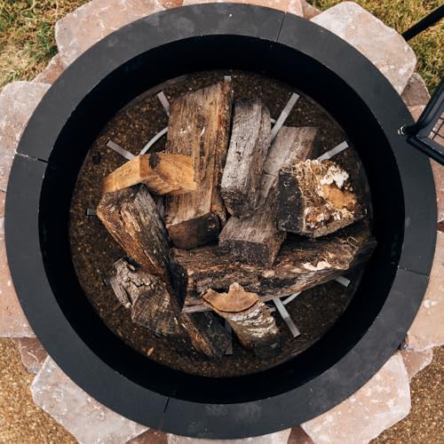 Ash & Ember 36" Wagon Wheel Fire Grate, High-Efficiency Smoke-Free Fireplace - Image 6