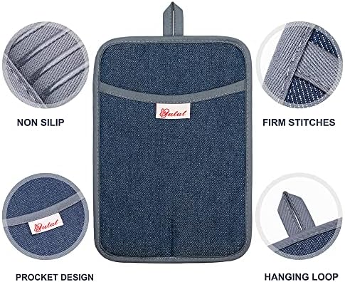 Yutat Oven Mitts, Pot Holders Set of 4 Made - Image 5