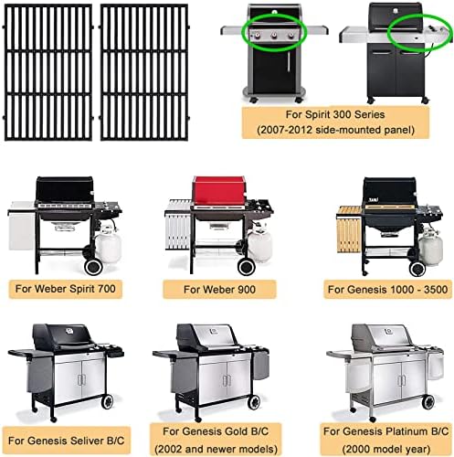 GasSaf 7638 Grill Grates for Weber Spirit 300 310 315 320 330, 17.5x12 Cast - Image 4