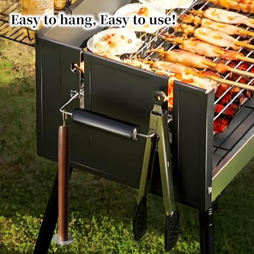 Grill Scraper for BBQ Grate and Griddle, Bristle-Free, 11.8” Wooden Handle – - Image 6