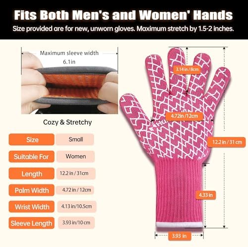 HandLove Aramid Heat Resistant BBQ Gloves – Grilling & Oven Gloves - Image 4
