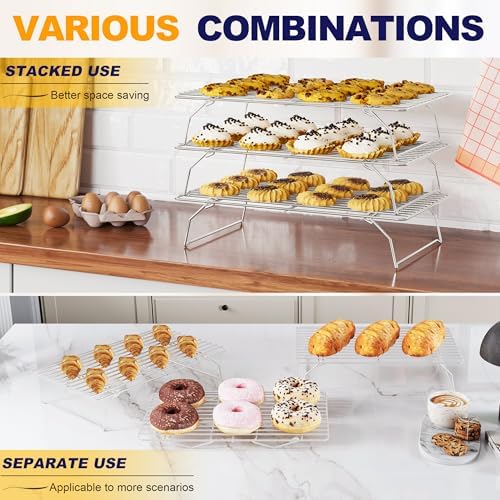 3 Tier Stackable Cooling Rack for Batch Cooling, 15.8"x 10" - Image 5