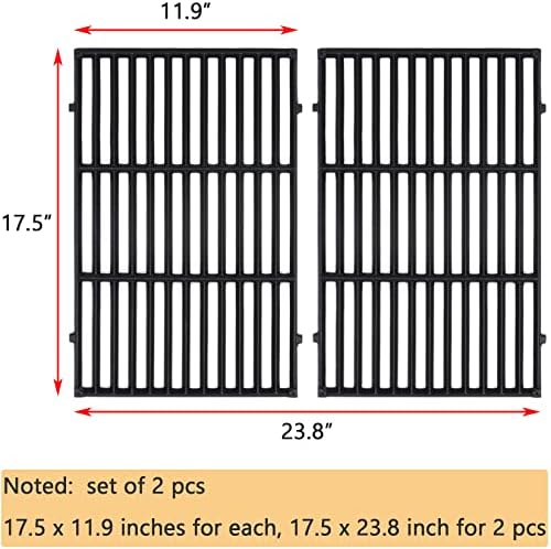 GasSaf 7638 Grill Grates for Weber Spirit 300 310 315 320 330, 17.5x12 Cast - Image 2