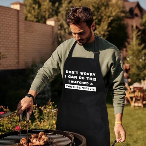 NLUS Funny Aprons for Men, Men’s Funny Apron for Chef Cooking Grilling BBQ - Image 6