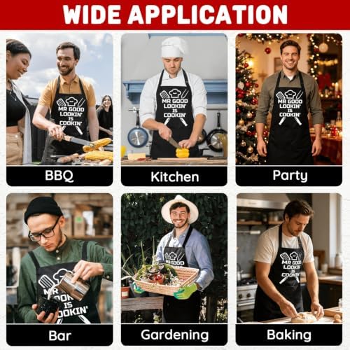 Funny Black Waterproof BBQ Chef Bib Aprons - Image 7