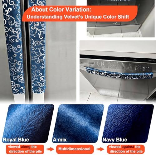 Volecy Refrigerator Handle Covers, Washable Velvet Appliance Door Handle Covers - Image 2