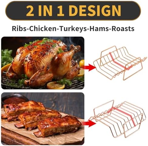 Multi-Purpose Grilling Rack, Rib Rack, V-Rack - Image 3