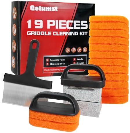 Griddle Cleaning Kit for Blackstone, Scour Pads, Grill Stone 19Pcs by AStarterKitforAnyGriller