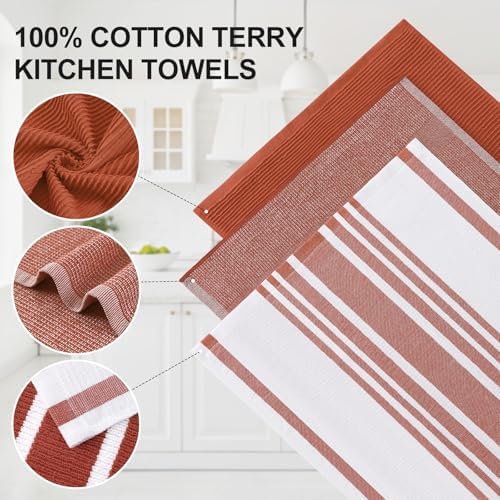 Homaxy Cotton 380 GSM Premium Kitchen Towels, 12 Pack - Image 2