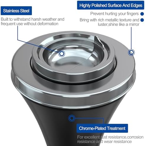 RELIANCER Floor Standing Ashtray w/Detachable Cigar Container, Stainless Steel - Image 5