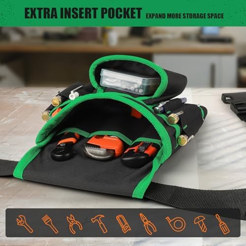 Magnetic Tool Belt for Men, 26 Pockets Heavy Duty Nail Tool Pouch Dad Gift - Image 4