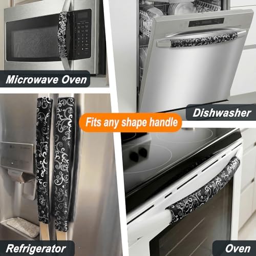 Volecy Refrigerator Door Handle Covers, Velvet Non-Slip Adjustable Handle - Image 5