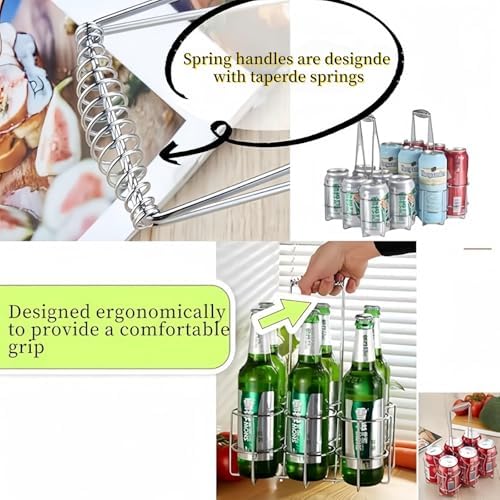 5Pcs Stainless Steel BBQ Spring Handle, 4.33 Inch Long Heavy Duty BBQ Handles - Image 6