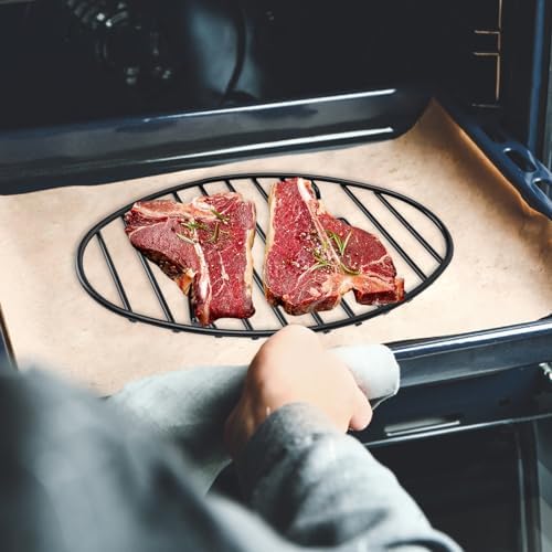 Oval Roasting Rack with Integrated Feet, Non-Stick Coating, Baking Rack Easy to - Image 7