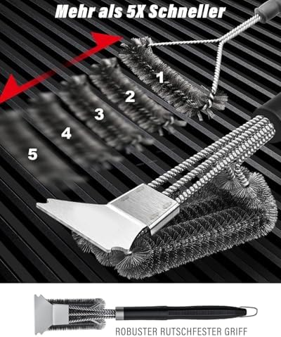 3 in 1 Barbecue Brush, Barbecue Cleaning Brush - Image 3