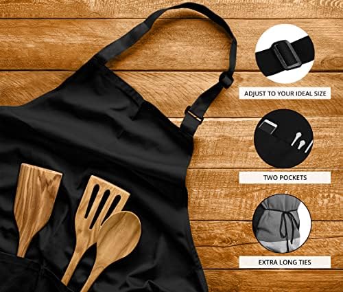 Utopia Kitchen Bib Aprons 2 Pack Adjustable - Image 4