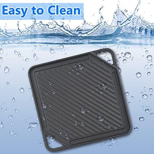 GasSaf Cast Iron Reversible Griddle, Double Sided Grill Pan Perfect - Image 7