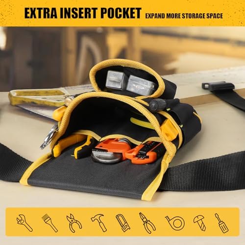 Magnetic Tool Belt for Men, 26 Pockets Heavy Duty Nail Tool Pouch Dad Gift - Image 4