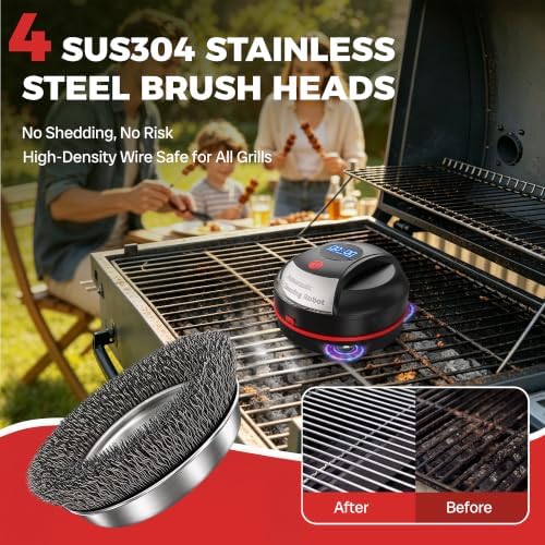 Automatic Grill Cleaning Robot, Electric Grill Brush, 180 Mins Runtime,Black - Image 3