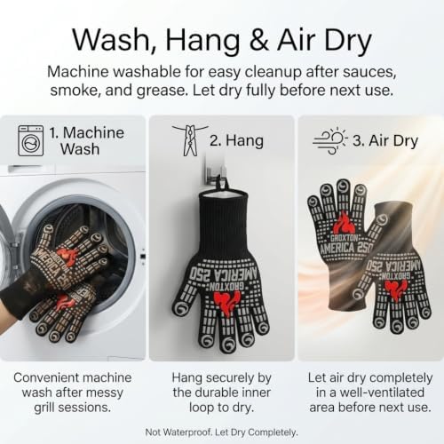 America 250 BBQ Grill & Oven Gloves, 1472°F Heat Resistant - Image 6