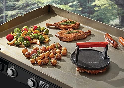 Mr. Bar-B-Q Cast Iron Grill Press, Pre-Seasoned Base - Image 3
