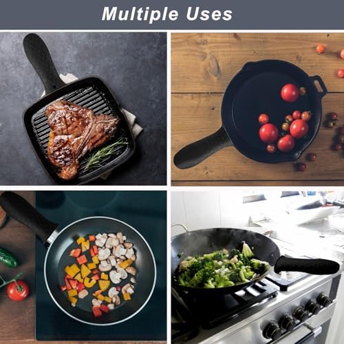 4 Pcs Non-Slip Silicone Hot Handle Holder & Assist Grips, Potholder - Image 4