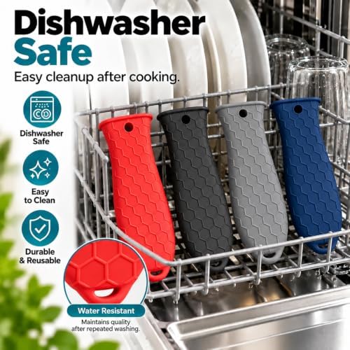 4 Pcs Cast Iron Handle Cover, Silicone Hot Handle Holder - Image 4