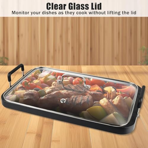 Griddle Glass Lid for Vayepro 17-inch flat griddle, Glass Basting, Keep Warm - Image 4