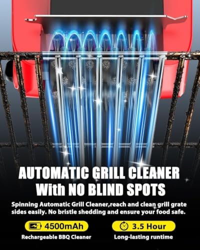 Electric Grill Brush Rechargeable High-Torque Motor Cordless BBQ Cleaner - Image 5