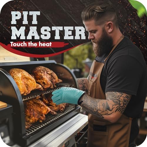 KITCHEN PERFECTION XL Silicone Smoker BBQ Gloves -Heat Resistant Oven Mitts - Image 5