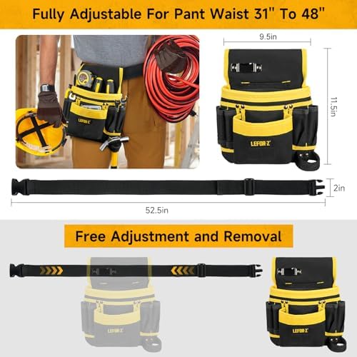 LEFOR·Z Tool Belt, 13-Pockets Tool Belts - Image 2