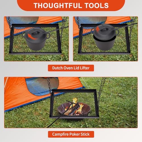 Outvita Grill Swing Campfire Grill Stand - Image 4