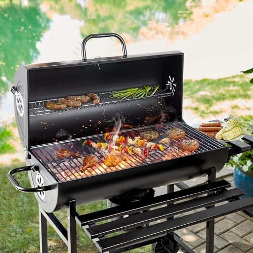 Flamaker Charcoal Grill Barrel style BBQ Charcoal Grill - Image 2