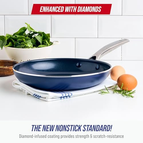 Blue Diamond 10" Diamond Infused Ceramic Nonstick Frying Pan Skillet - Image 2