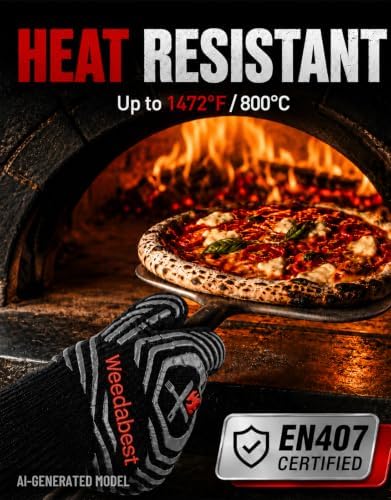 BBQ Gloves, 1472°F Heat Resistant Grill Gloves - Image 4