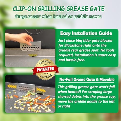 Griddle Rear Grease Gate for Blackstone Accessory Grilling Gate Blocker - Image 3