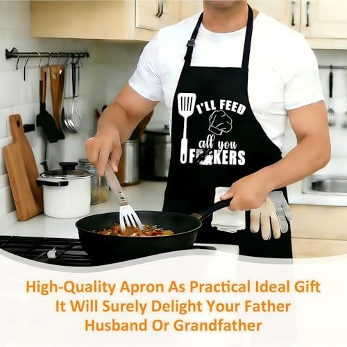 Funny Aprons For Men, Father's Fathers Day Kitchen Gifts For Dad Father Daddy - Image 6