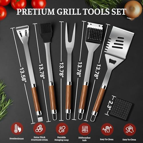 Grill Set, Grill Tools for Outdoor Grill Utensils Set BBQ Accessories - Image 2