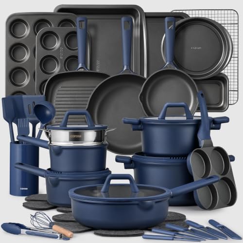 CAROTE 49pcs Pots and Pans Set, Nonstick Cookware Set by CAROTE