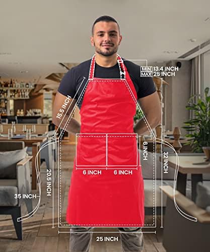 Utopia Kitchen Bib Aprons 10 Pack Adjustable - Image 2